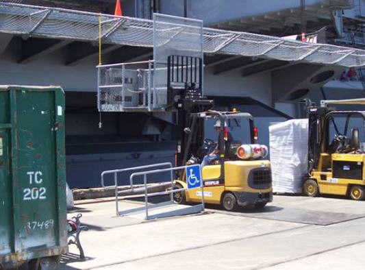  USS Midway wheelchair lift 