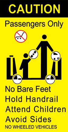  Escalator Safety Sign 